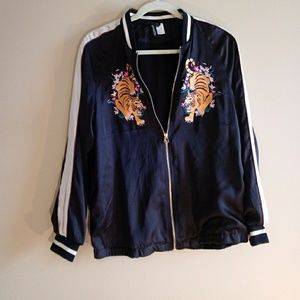 Satin bomber jacket